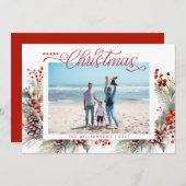 Floral Winter Frohe Weihnachten (Vorne/Hinten)