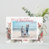 Floral Winter Frohe Weihnachten (Stehend Vorderseite)