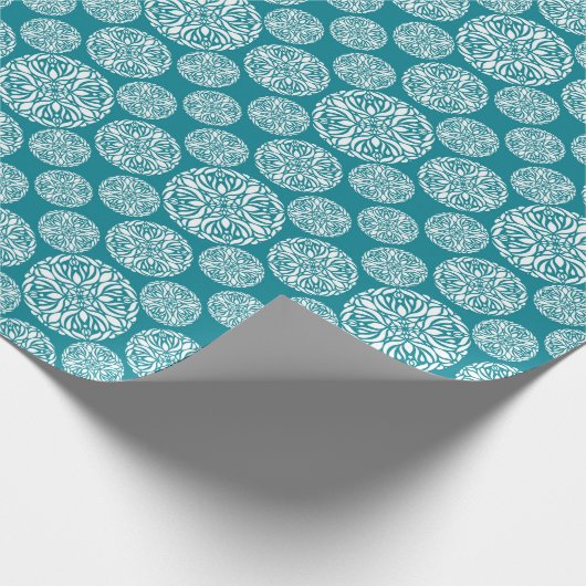Floral Winter Snowflake Geschenkpapier (Ecke)