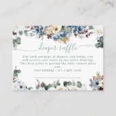 Floral Winter Teddy Bärensage Green Diaper Raffel Begleitkarte (Vorderseite)