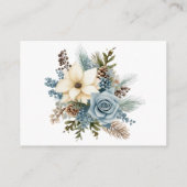 Floral Winter Teddy Bear Sage Green Books for Baby Begleitkarte (Rückseite)