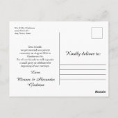 Floral Wir got verheiratete Hochzeitsankündigung Postkarte (Rückseite)