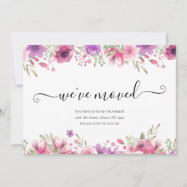 Floral Wir haben neue Script-Zuhause-Adresse versc