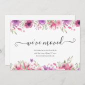 Floral Wir haben neue Script-Zuhause-Adresse versc (Vorne/Hinten)