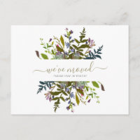 Floral Wir haben Skript Watercolor Ankündigung ver