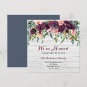 Floral Wir haben uns bewegt | Neue Adressankündigu (Vorne/Hinten)