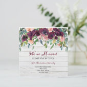 Floral Wir haben uns bewegt | Neue Adressankündigu (Stehend Vorderseite)