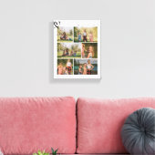 Floral Wir Liebe Sie Abuela Mama Familienfoto Coll Leinwanddruck (Insitu (Wohnzimmer))