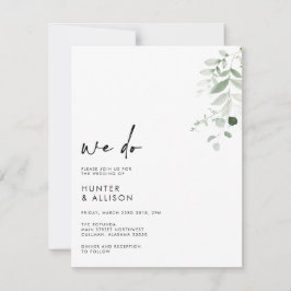 Floral wir machen Hochzeit Einladung