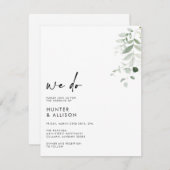 Floral wir machen Hochzeit Einladung (Vorne/Hinten)