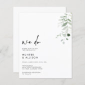 Floral wir machen Hochzeit Einladung (Vorne/Hinten)