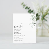 Floral wir machen Hochzeit Einladung (Stehend Vorderseite)