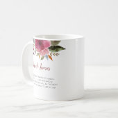 Floral wirst du mein Vater sein, der Christening Kaffeetasse (Vorderseite Links)