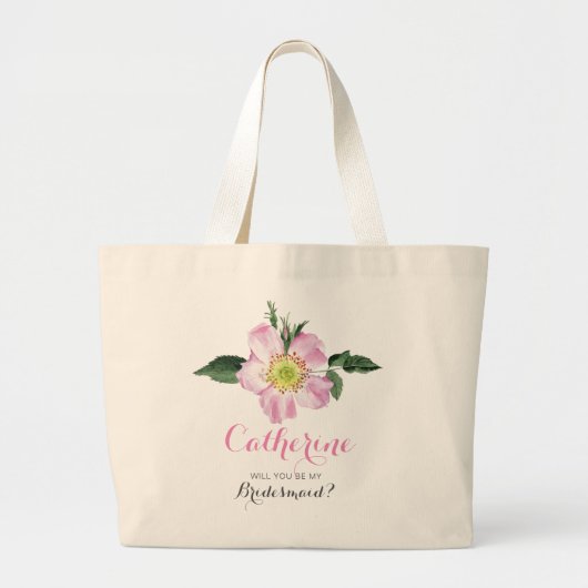 Floral wirst du meine Bräuntasche sein Jumbo Stoffbeutel (Vorne)