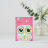 Floral Wites Hinweiskarte (Stehend Vorderseite)