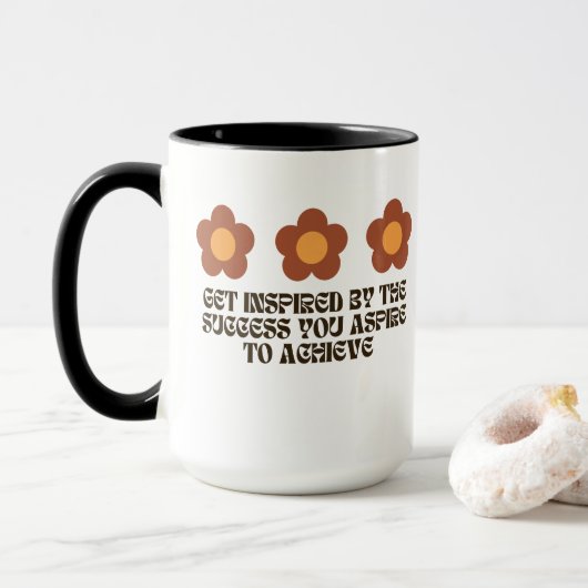 floral with inspirational quote tasse (Mit Donut)