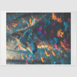 Floral Wolf 4 Seidenpapier