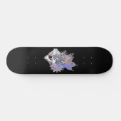 Floral Wolf I Skateboard (Horizontal)
