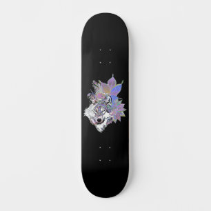 Floral Wolf I Skateboard