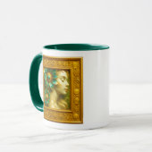 Floral Woman Portrait Tasse (Vorderseite Links)