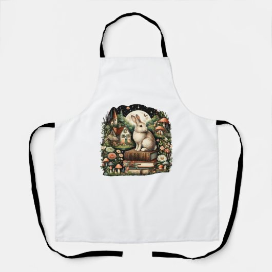 Floral Women Coattcore Rabbit Ästhetik Schürze (Vorderseite)