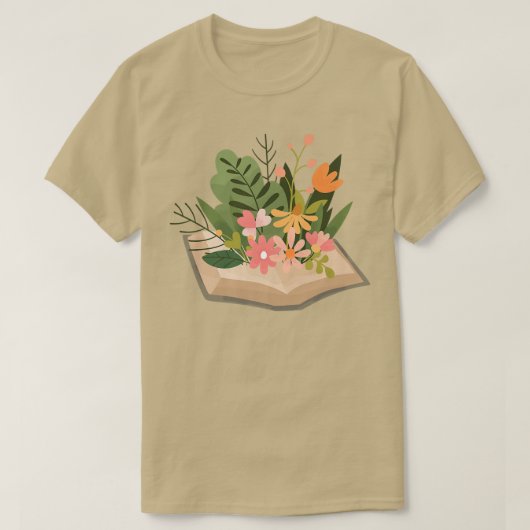 Floral Women's Book Lovers Teacher T-Shirt (Design vorne)
