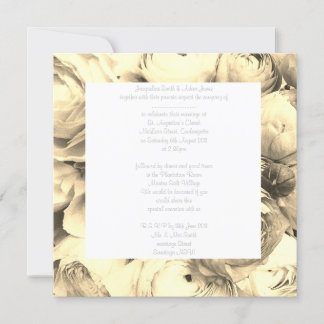 FLORAL Wonder WEDD INVITATION SEpia Einladung