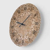 floral wood carving große wanduhr (Winkel)