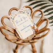 Floral Woodland Fox Babydusche Dankeskarte