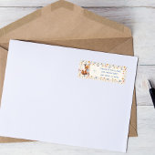 Floral Woodland Fox Babydusche Rücksendeadresse La