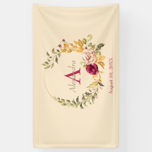 Floral Wrath for Baby Girl Banner (Vertikal)