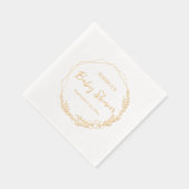 Floral Wreath Baby Dusche Servietten Mit Folie (Rechts)