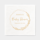 Floral Wreath Baby Dusche Servietten Mit Folie (Vorderseite)