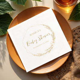 Floral Wreath Baby Dusche Servietten Mit Folie