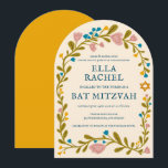 Floral Wreath Bat Mitzvah Handgezeichnet Custom Ar Einladung<br><div class="desc">Perfekte Karte, um eine Bar mitzvah, Fledermausmitzvah oder andere jüdische Feier anzukündigen! Handgemachte Kunst für Sie! Vollständig anpassbar! Klicken Sie auf "Personalisieren" oben, um den Text zu bearbeiten. Klicken Sie auf "Bearbeiten mit dem Designwerkzeug", um die Schriftart, Farben und Einstellungen anzupassen. Auch können Sie den Kartenstil leicht ändern, um quadratische...</div>