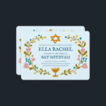 Floral Wreath Bat Mitzvah Handgezeichnet Custom Einladung<br><div class="desc">Perfekte Karte, um eine Bar mitzvah, Fledermausmitzvah oder andere jüdische Feier anzukündigen! Handgemachte Kunst für Sie! Vollständig anpassbar! Klicken Sie auf "Personalisieren" oben, um den Text zu bearbeiten. Klicken Sie auf "Bearbeiten mit dem Designwerkzeug", um die Schriftart, Farben und Einstellungen anzupassen. Auch können Sie den Kartenstil so ändern, dass er...</div>