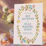 Floral Wreath Bat Mitzvah Handgezeichnet Custom We Sockelschild<br><div class="desc">Perfektes Zeichen, um eine Bar mitzvah, Fledermausmitzvah oder andere jüdische Feier zu verkünden! Handgemachte Kunst für Sie! Vollständig anpassbar! Klicken Sie auf "Personalisieren" oben, um den Text zu bearbeiten. Klicken Sie auf "Bearbeiten mit dem Designwerkzeug", um die Schriftart, Farben und Einstellungen anzupassen. VIELEN DANK FÜR DIE UNTERSTÜTZUNG UNABHÄNGIGER KÜNSTLER! Alle...</div>
