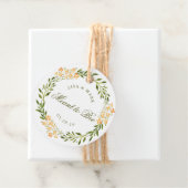 Floral Wreath bedeutet Honey Wedding Round Geschenkanhänger (Beispiel)