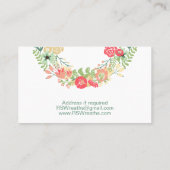 Floral Wreath Boho Visitenkarte (Rückseite)