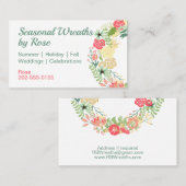 Floral Wreath Boho Visitenkarte (Vorne/Hinten)