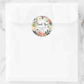 Floral Wreath Botanic Danke Sticker (Tasche)