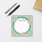 Floral Wreath - Botanical Greenhouse Sticky Notes Post-it Klebezettel