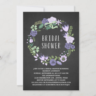 Floral Wreath Brautdusche Einladung