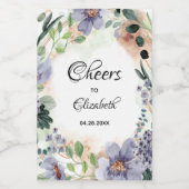 Floral Wreath Brautparty Mini Weinetikett (Einzelnes Label)