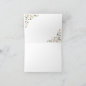 Floral Wreath Bridesmaid Monogramm Dankeskarte (Innenseite)