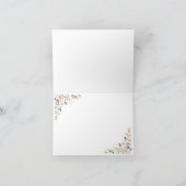 Floral Wreath Bridesmaid Monogramm Dankeskarte (Innenseite)