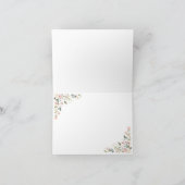 Floral Wreath Bridesmaid Monogramm J Dankeskarte (Innenseite)