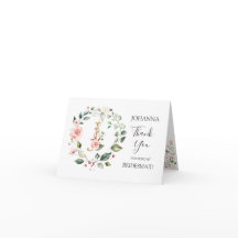 Floral Wreath Bridesmaid Monogramm J