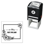 Floral Wreath Custom ex libris Permastempel (Beispiel)