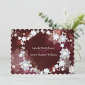 Floral Wreath Einzigartige Winterhochzeit Einladung (Stehend Vorderseite)